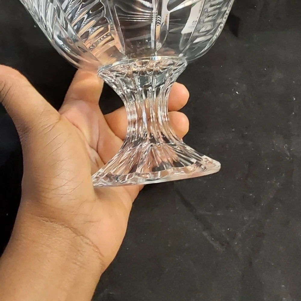 BOHEMIA REAL CLEAR CRYSTAL SPIDER WEB FRUIT STAND‎